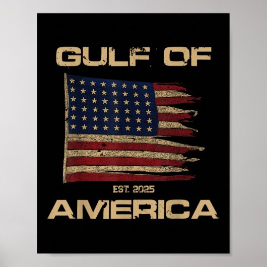 Der Golf von Amerika hat seit 2025 unter der Flagg Poster (Vorne)