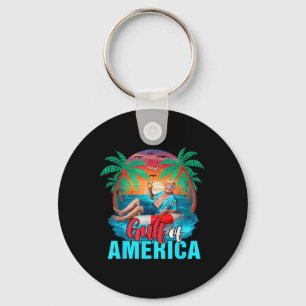 Der Golf von Amerika hat Trump auf dem Strand vor  Schlüsselanhänger