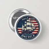 Der Golf von Amerika Patriotic Button (Vorne & Hinten)