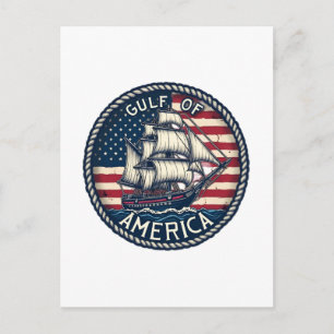 Der Golf von Amerika Patriotic Feiertagspostkarte