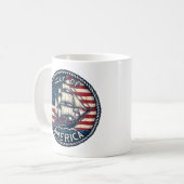 Der Golf von Amerika Patriotic Kaffeetasse (Vorderseite Links)