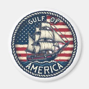 Der Golf von Amerika Patriotic Magnet