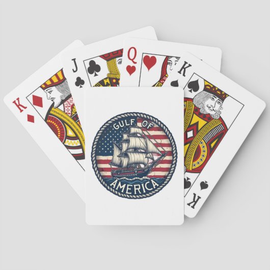 Der Golf von Amerika Patriotic Spielkarten (Rückseite)