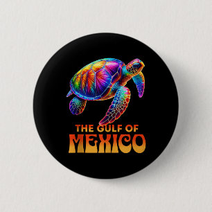 Der Golf von Mexiko Edm Music Rave Tanz Sea Turtle Button