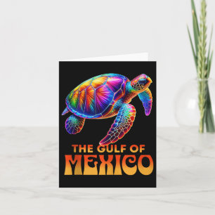Der Golf von Mexiko Edm Music Rave Tanz Sea Turtle Karte