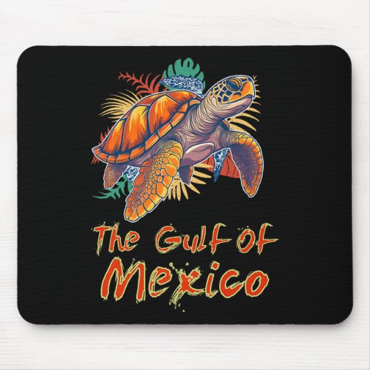 Der Golf von Mexiko Edm Music Rave Tanz Sea Turtle Mousepad (Vorne)