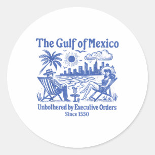Der Golf von Mexiko ist ein lustiges politisches Runder Aufkleber