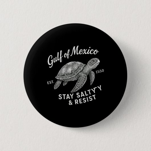 Der Golf von Mexiko ist salzig und widersteht dem Button (Vorderseite)