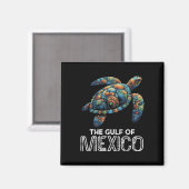 Der Golf von Mexiko Turtle farbenfrohe mexikanisch Magnet (Vorderseite/Rückseite)
