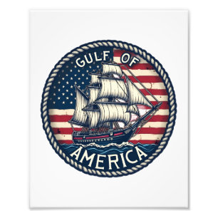 Der Golf von USA Amerika Patriotisch Fotodruck