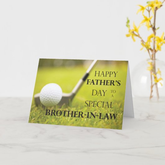 Der Golfball des Schwiegervaters im Gras Karte (Gelbe Blume)