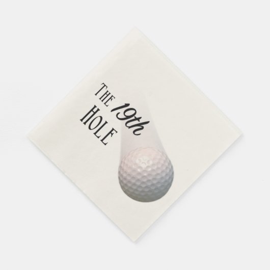 Der Golfball im 19. Loch Serviette (Ecke)