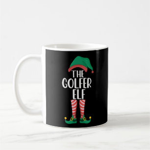Der Golfer Elf Golf Familie Passende Weihnachten Kaffeetasse
