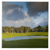 Der Golfplatz Makai in Princeville Fliese (Vorderseite)