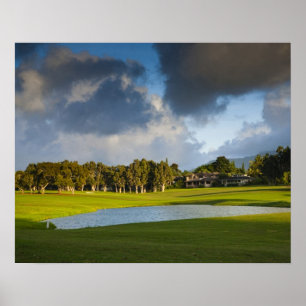 Der Golfplatz Makai in Princeville Poster