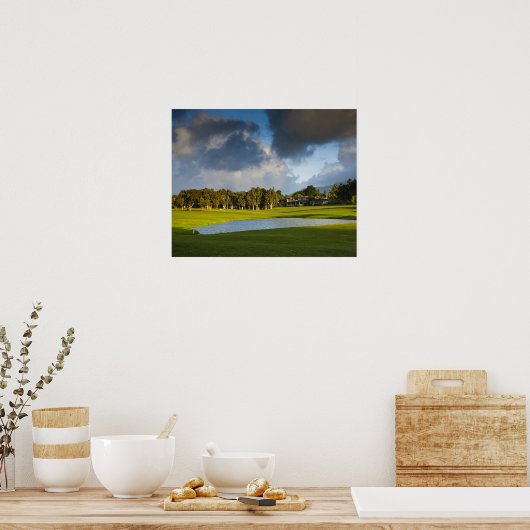 Der Golfplatz von Makai in Princeville Poster (Küche)