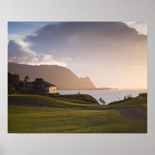 Der Golfplatz von Makai in Princeville Poster (Vorne)