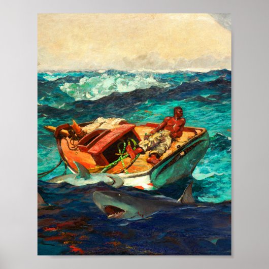 Der Golfstrom von Winslow Homer Poster (Vorne)