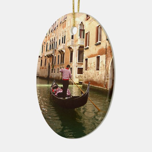 Der Gondolier Keramikornament (Links)