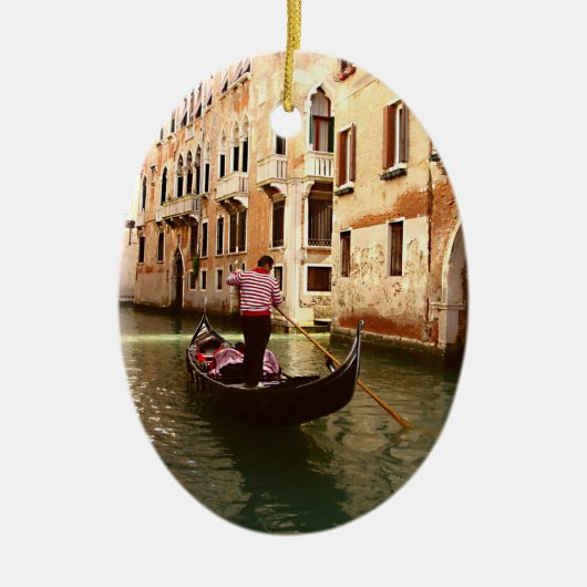 Der Gondolier Keramikornament (Vorne)