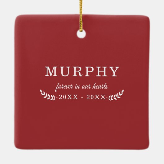 Der Goodest Boy (Mädchen) | Memorial für Fotos Keramikornament (Rückseite)