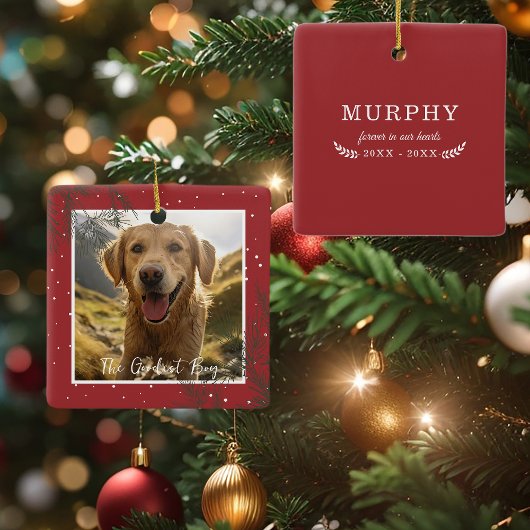 Der Goodest Boy (Mädchen) | Memorial für Fotos Keramikornament