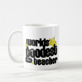 Der goodest Lehrer der personalisierte Welten Kaffeetasse (Links)