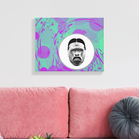 Der Gorilla hat die Canvas umgerissen Leinwanddruck (Insitu (Wohnzimmer))