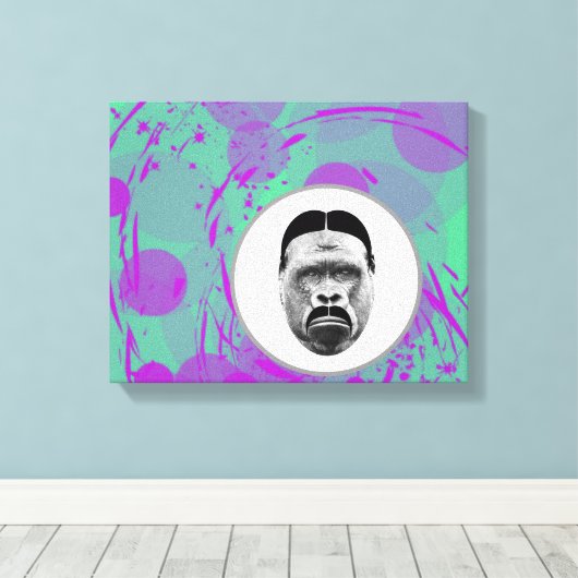Der Gorilla hat die Canvas umgerissen Leinwanddruck (Insitu (Holzboden))