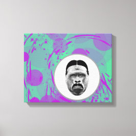 Der Gorilla hat die Canvas umgerissen Leinwanddruck