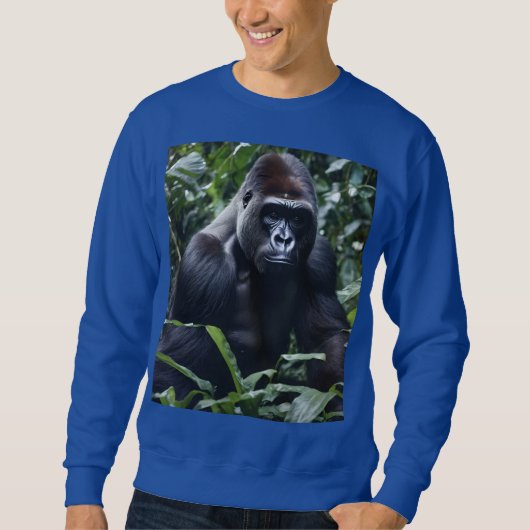 Der Gorilla-König in Mitternacht: Der Monarch des Sweatshirt (Vorderseite)