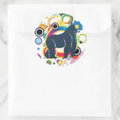 Der Gorilla-Sticker Runder Aufkleber (Tasche)