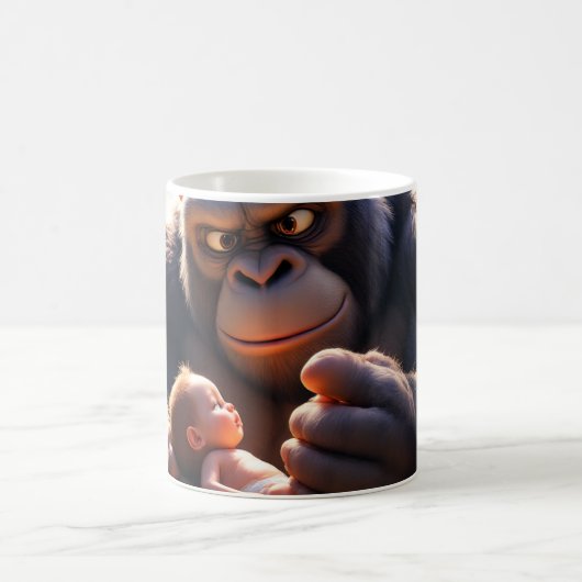 Der Gorilla und das Kind Kaffeetasse (Mittel)