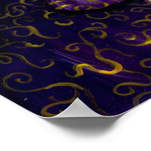 Der gotische Rokoko der Violettherzogin Low-Brow A Poster (Ecke)