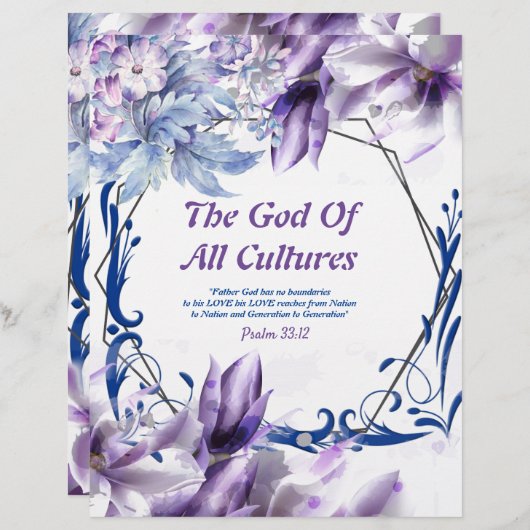 Der Gott aller Kulturen Wasserfarbenpapier (Vorne/Hinten)