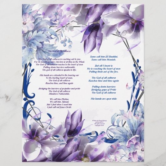 Der Gott aller Kulturen Wasserfarbenpapier (Rückseite)