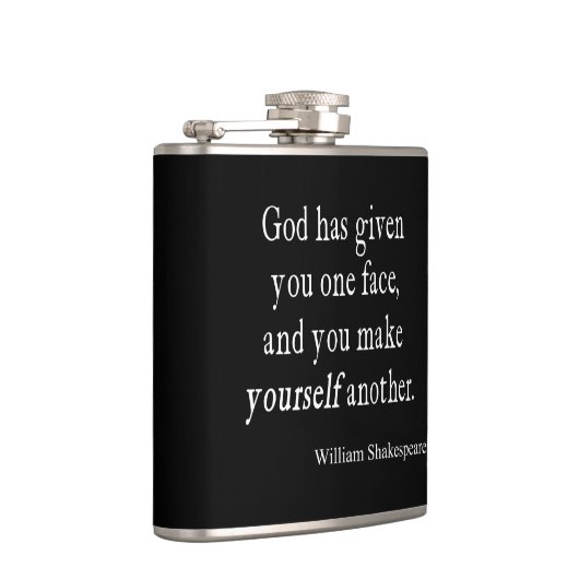 Der Gott, der ein Gesicht gegeben wird, lassen Flachmann (Rechts)