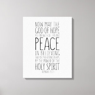 Der Gott der Hoffnung, die Römer 15:13 Leinwanddruck