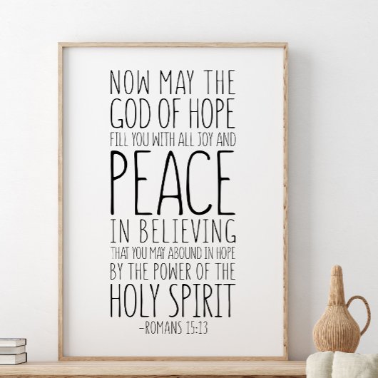 Der Gott der Hoffnung, die Römer 15:13 Poster