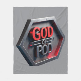 Der Gott des POD (Print On Demand) Fleecedecke