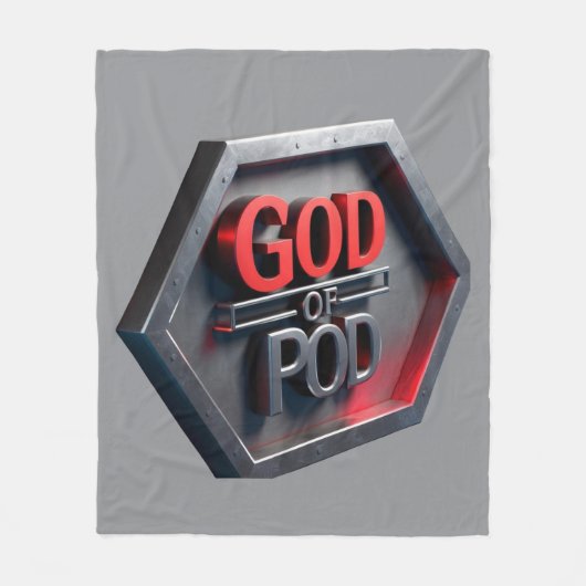 Der Gott des POD (Print On Demand) Fleecedecke (Vorderseite)