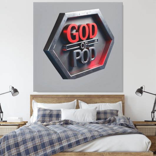 Der Gott des POD (Print On Demand) Leinwanddruck (Insitu (Schlafzimmer))