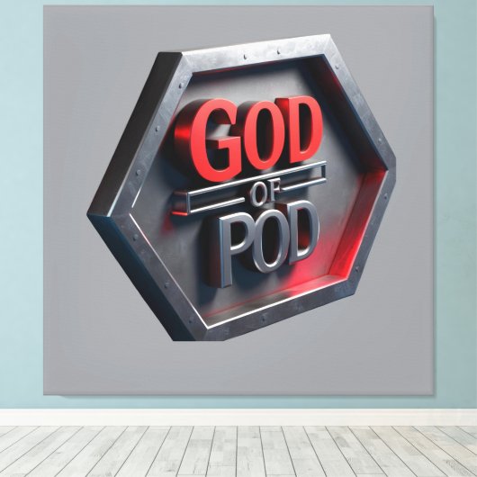 Der Gott des POD (Print On Demand) Leinwanddruck (Insitu (Holzboden))