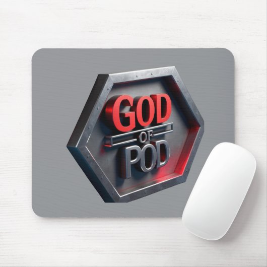 Der Gott des POD (Print On Demand) Mousepad (Mit Mouse)