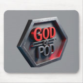 Der Gott des POD (Print On Demand) Mousepad (Vorne)