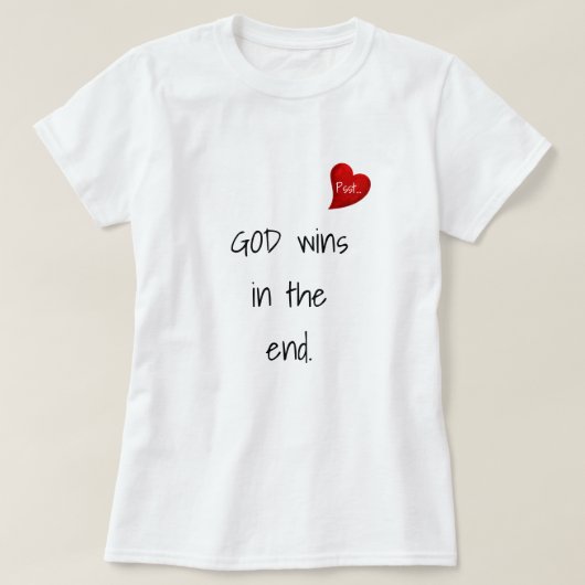 Der Gott gewinnt Niedlichen, zweiseitig inspiriert T-Shirt (Design vorne)