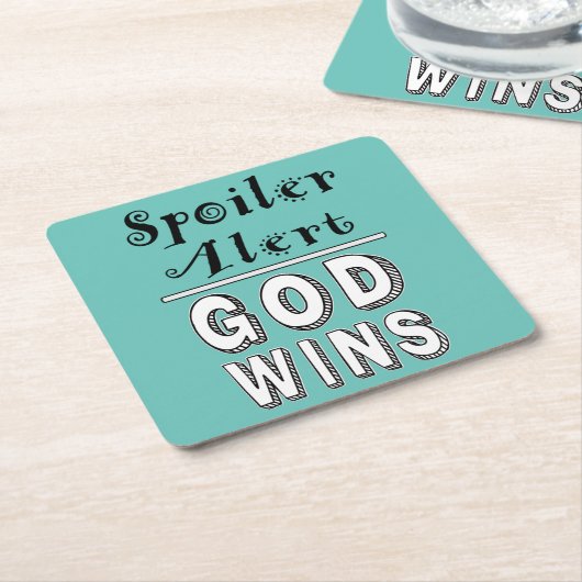 Der Gott gewinnt Square Paper Untersetzer (angewinkelt)