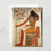 Der Gott, Khepri, aus dem Grab von Nefertari Postkarte (Vorne/Hinten)