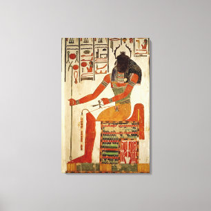 Der Gott, Khepri, vom Grab von Nefertari Leinwanddruck