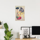 Der Gott Krishna mit seiner sterblichen Liebe Radh Poster (Heimbüro)